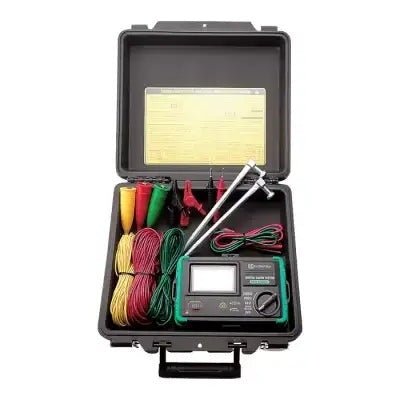 Kyoritsu aardingsmeter met piketten & harde tas - Ecowatts.be