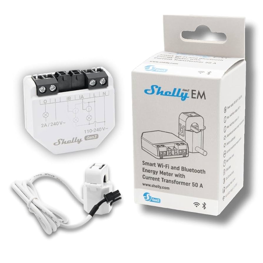 Shelly EM Gen3 Energiemeter CT Klem 50A - Ecowatts.be