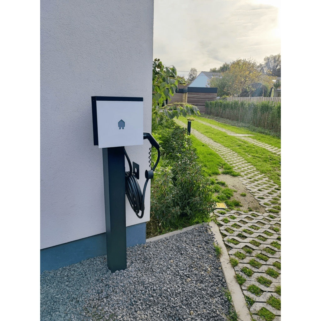 Ohmy universele montagepaal voor 1 laadstation - aluminium